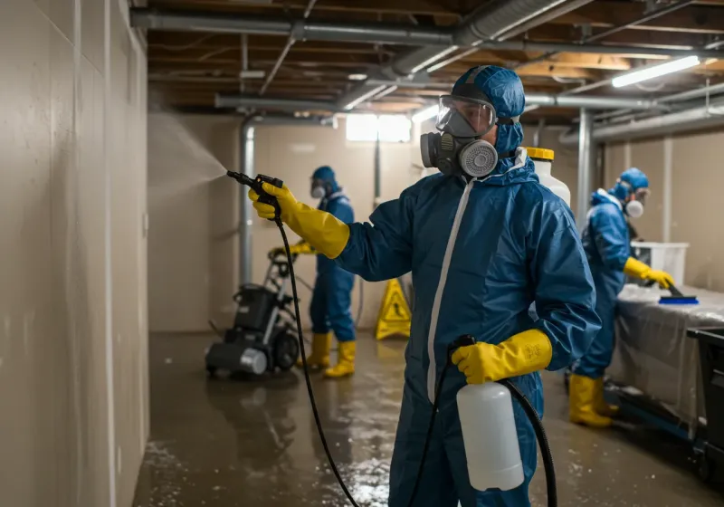 Basement Sanitization and Antimicrobial Treatment process in Newark, OH